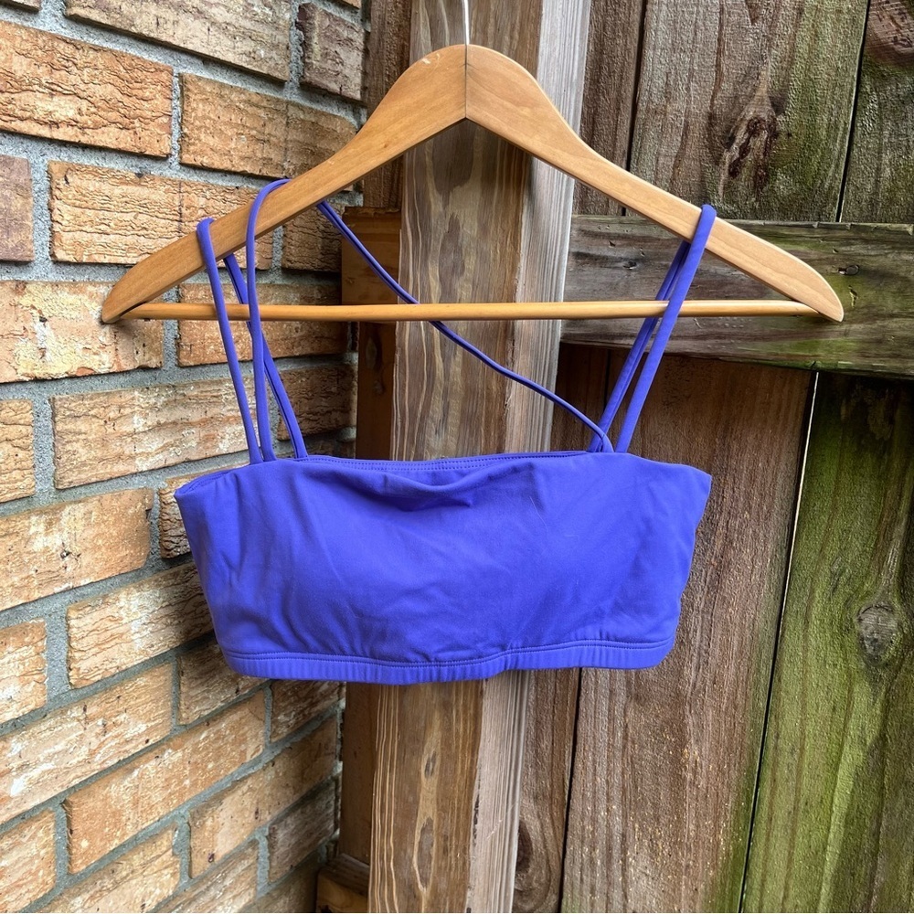 Women's Purple Strappy Sports Bra